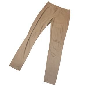 EUC UniQLO khaki/tan oull up skinny, stretchy pants sz Sm‎